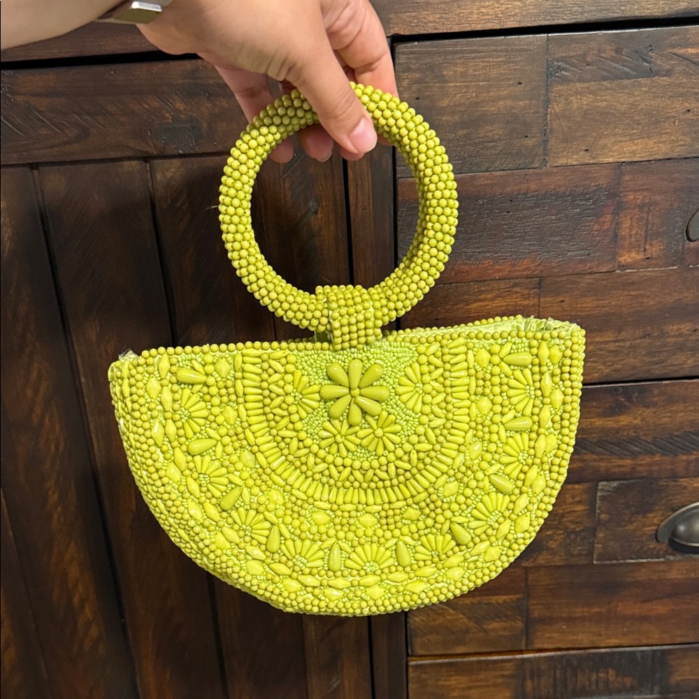 Beaded Green Handbag